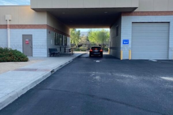 The road test area at the Glendale MVD office