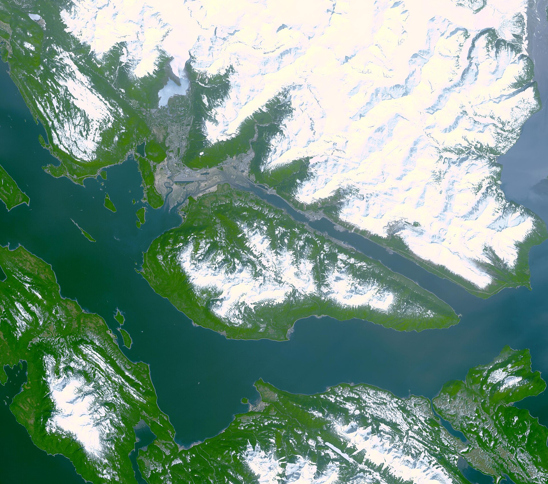 Juneau, Alaska, seen from space