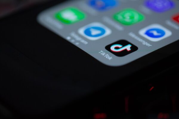 The TikTok app on a smartphone