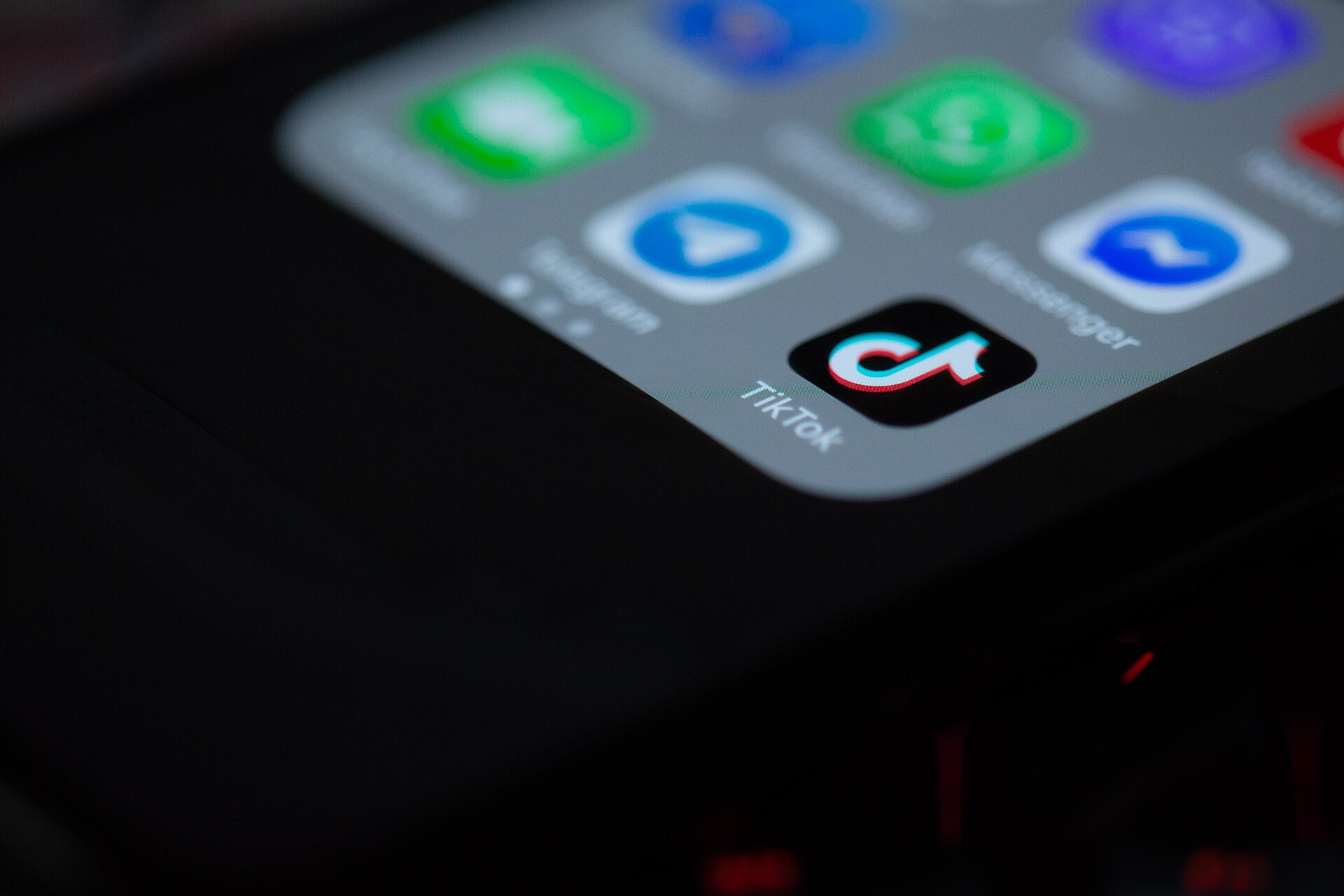 The TikTok app on a smartphone