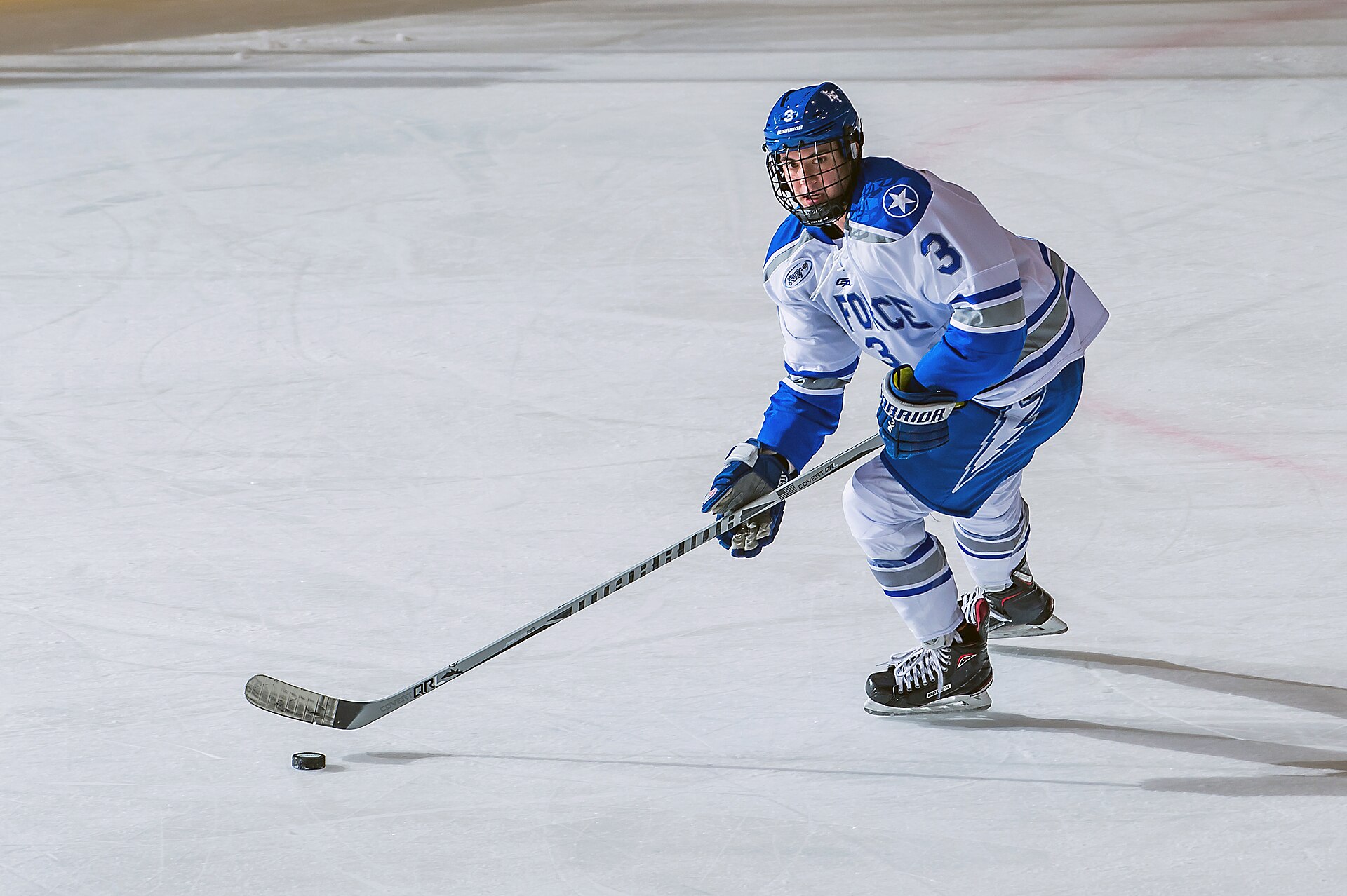College ice hockey action