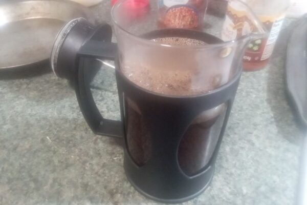 A French press coffee maker