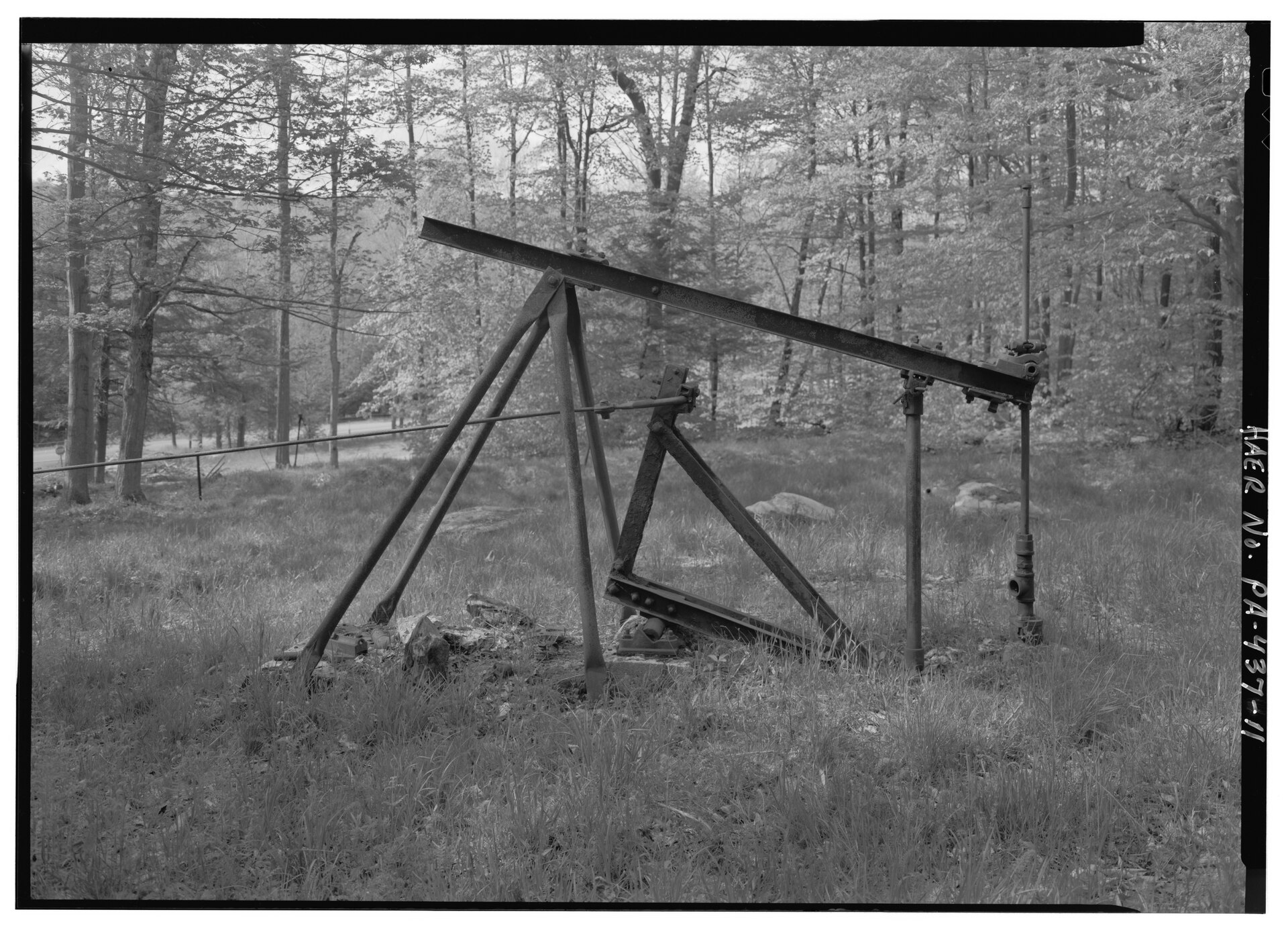 An oil pump jack