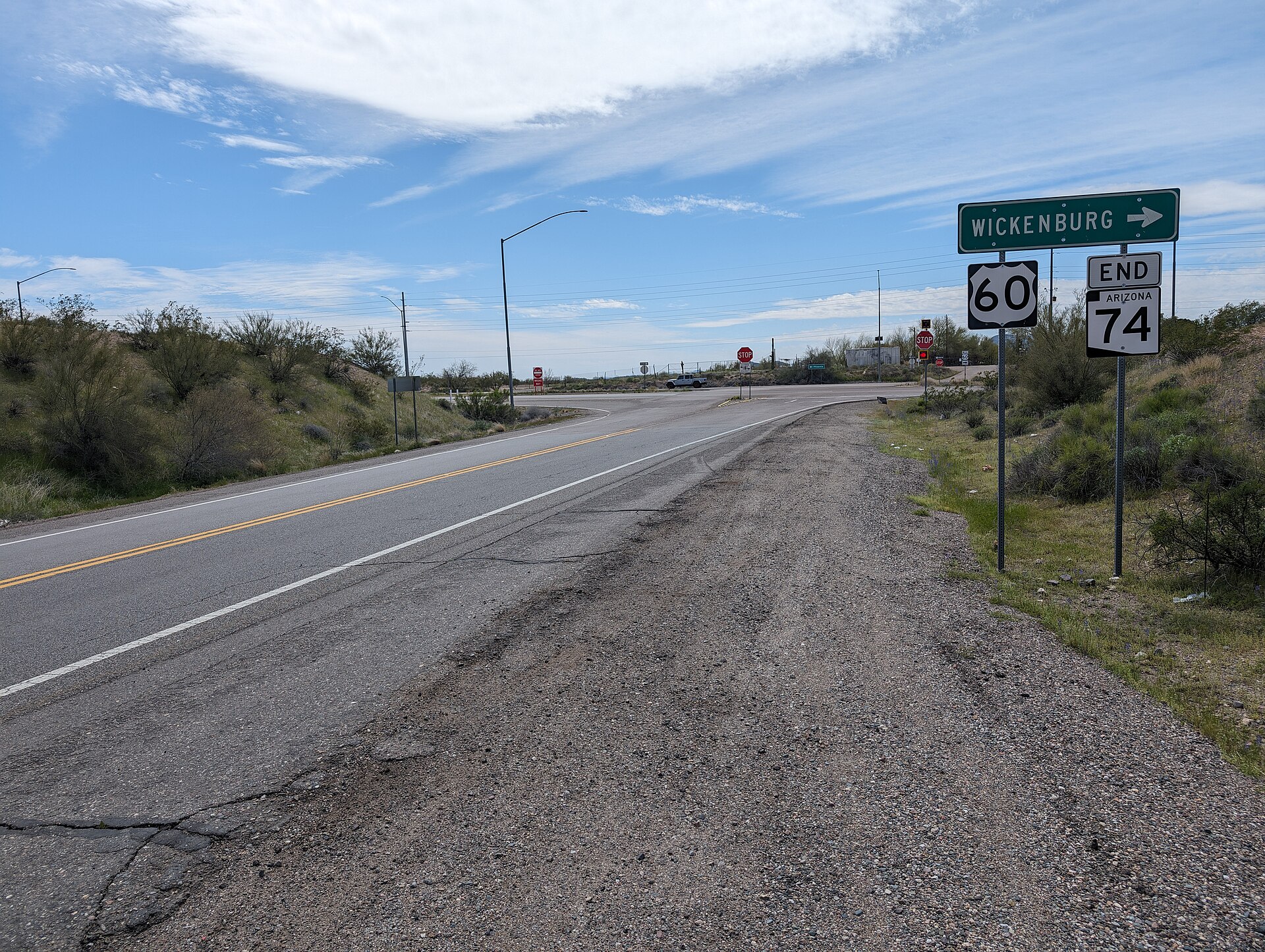 The end of State Route 74