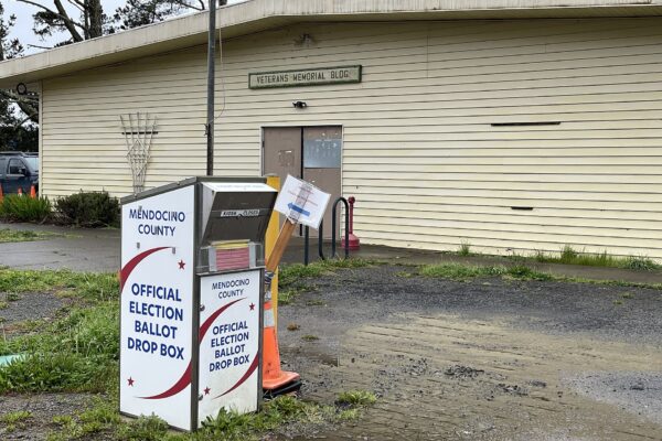 A ballot drop box in California