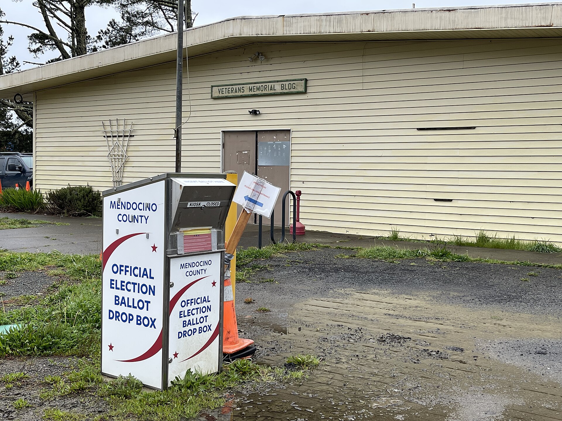 A ballot drop box in California