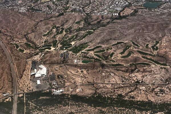 An aerial view of the Phoenix area