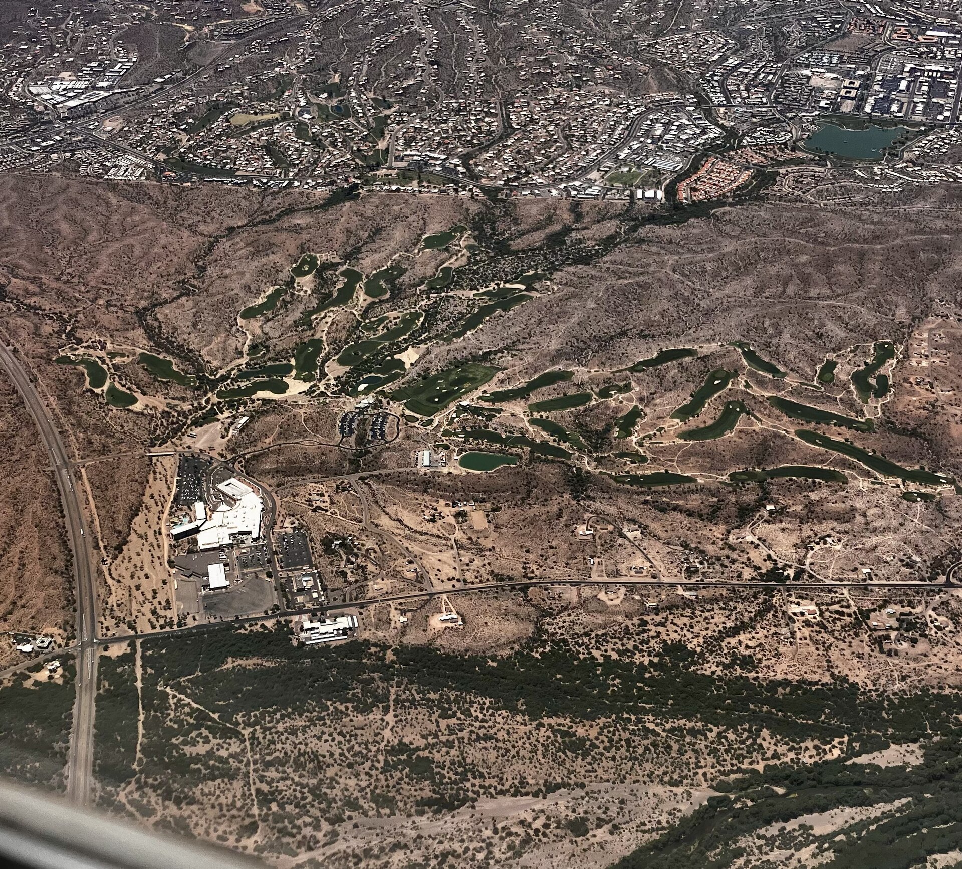 An aerial view of the Phoenix area