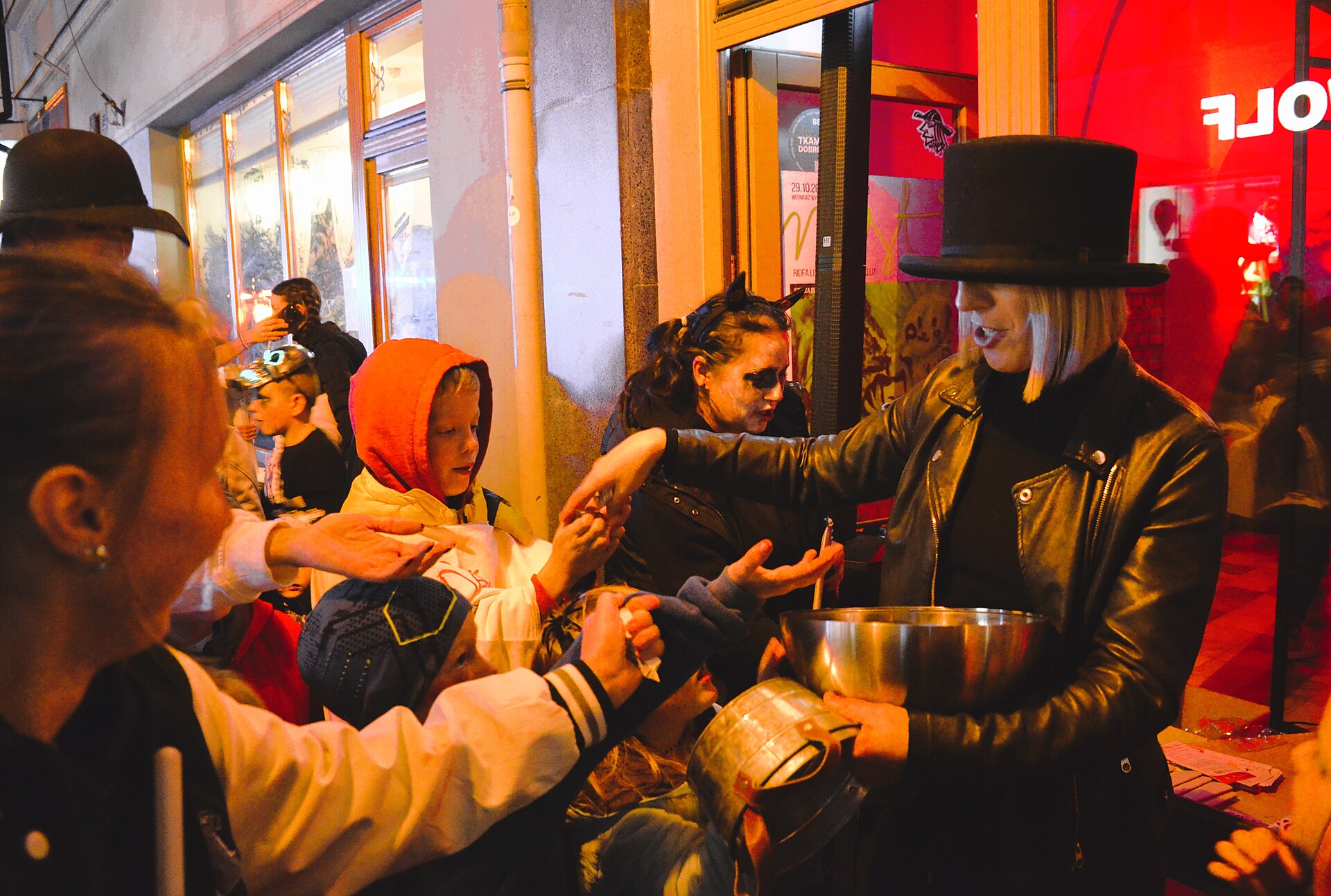 Children trick-or-treating