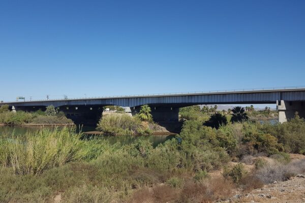 The Ehrenberg-Blythe bridge carrying I-10 over the Colorado River