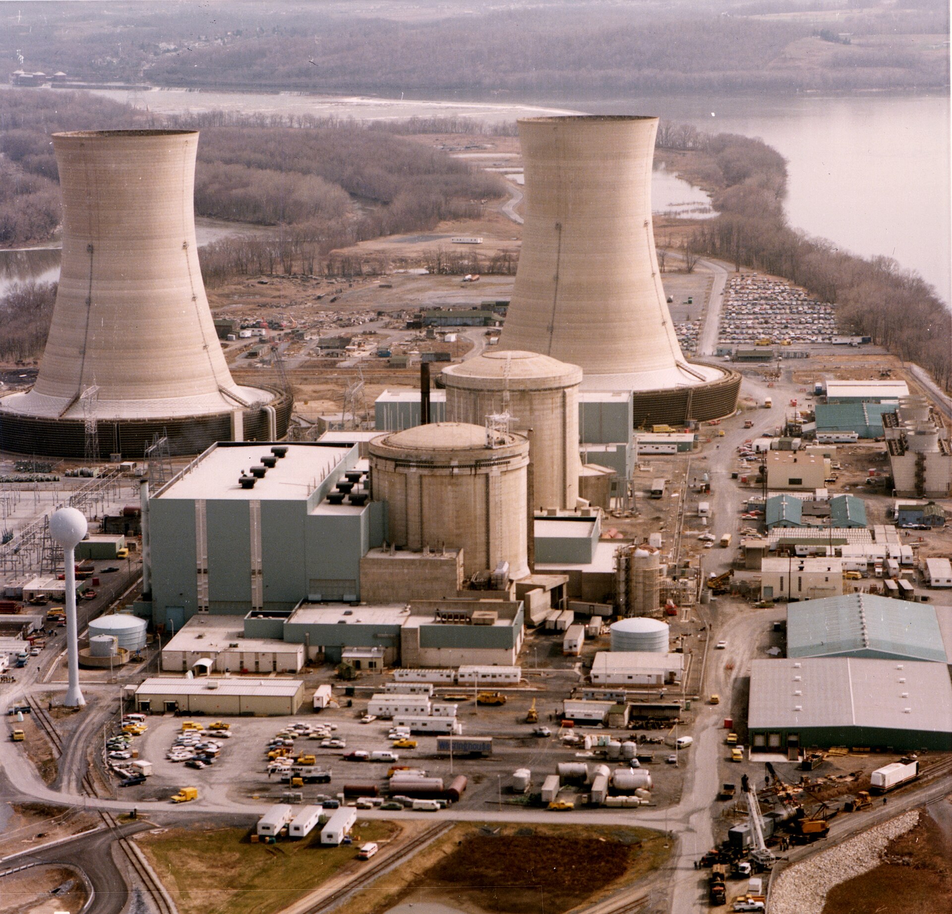 Cooling towers at Three Mile Island in Pennsylvania