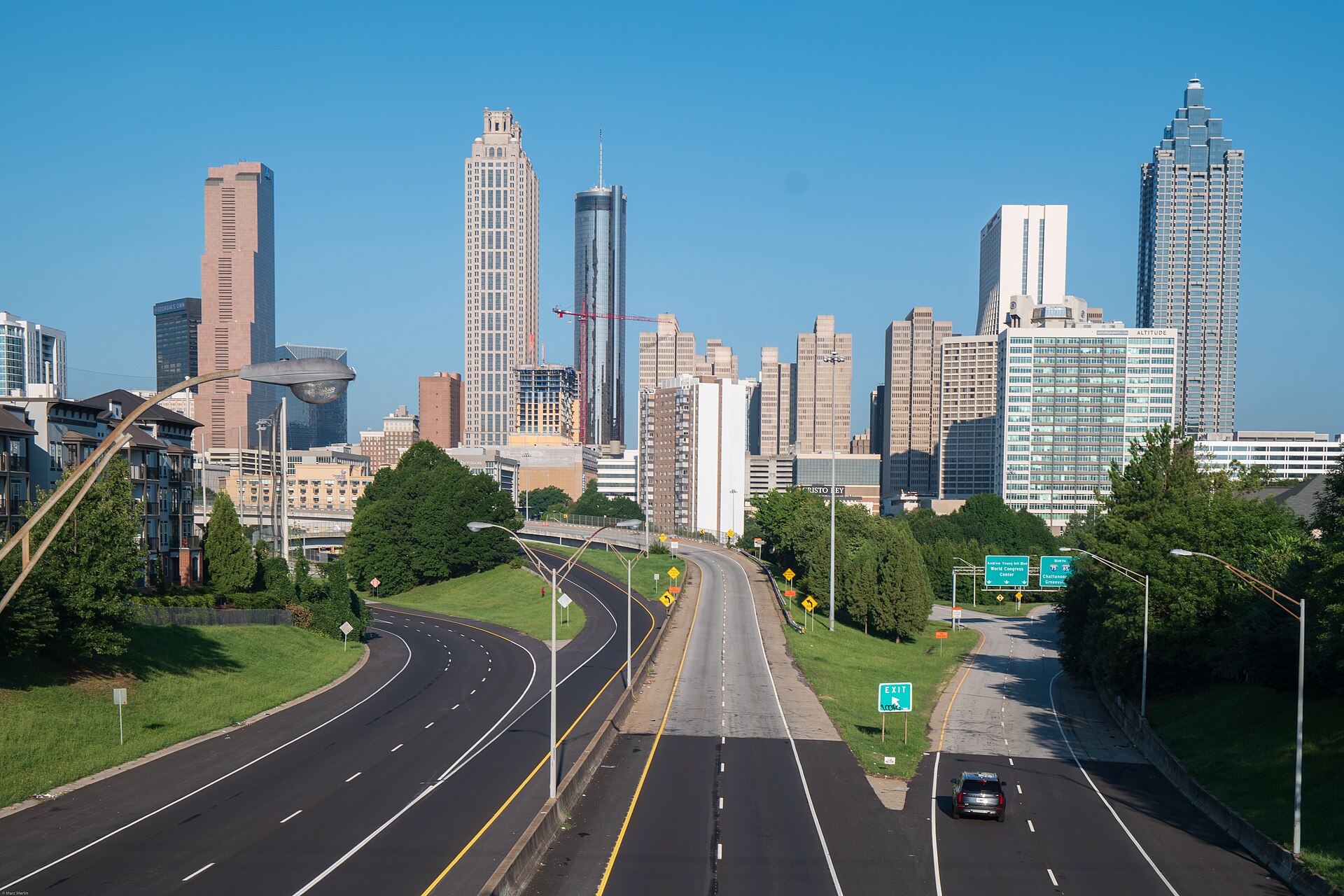 The downtown Atlanta skyline