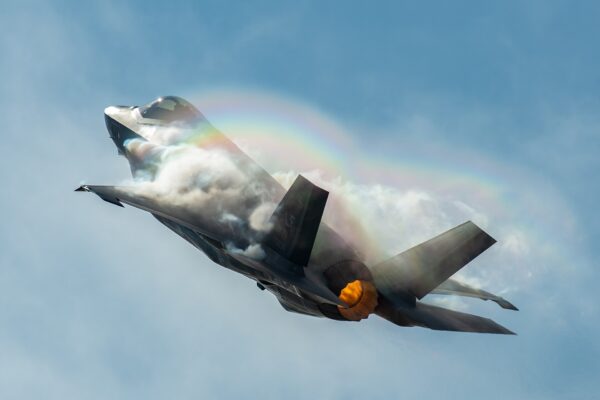 An F-35 Lightning II in flight