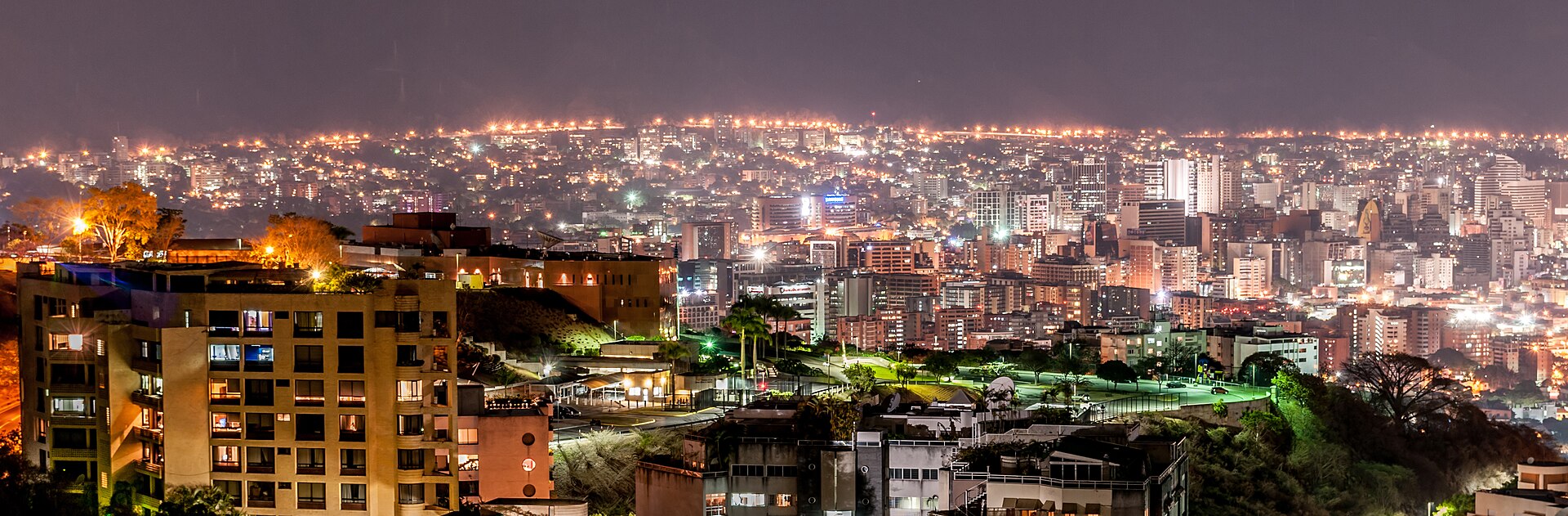Caracas, Venezuela, at night