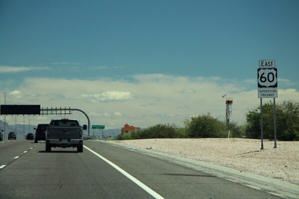 U.S. 60 Superstition Freeway signs in the East Valley