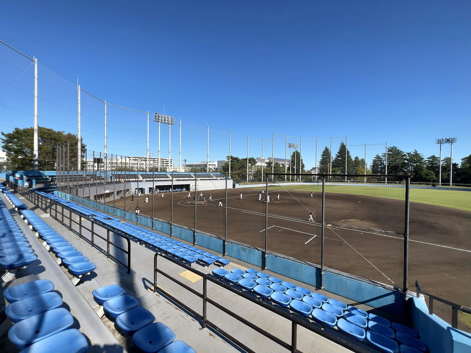 A baseball diamond