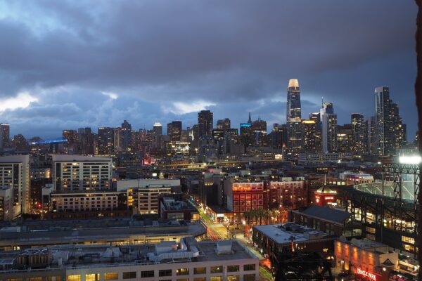 The San Francisco skyline from Mission Bay