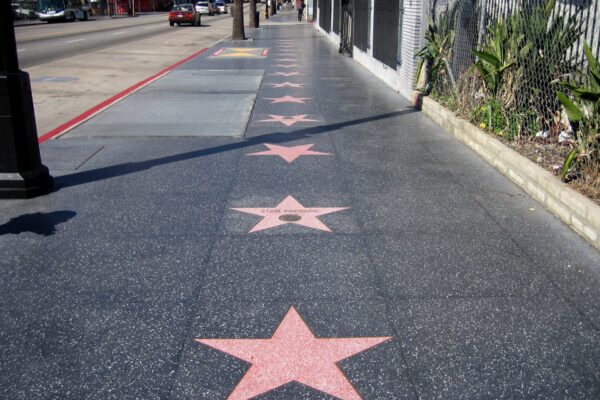 A star on the Hollywood Walk of Fame