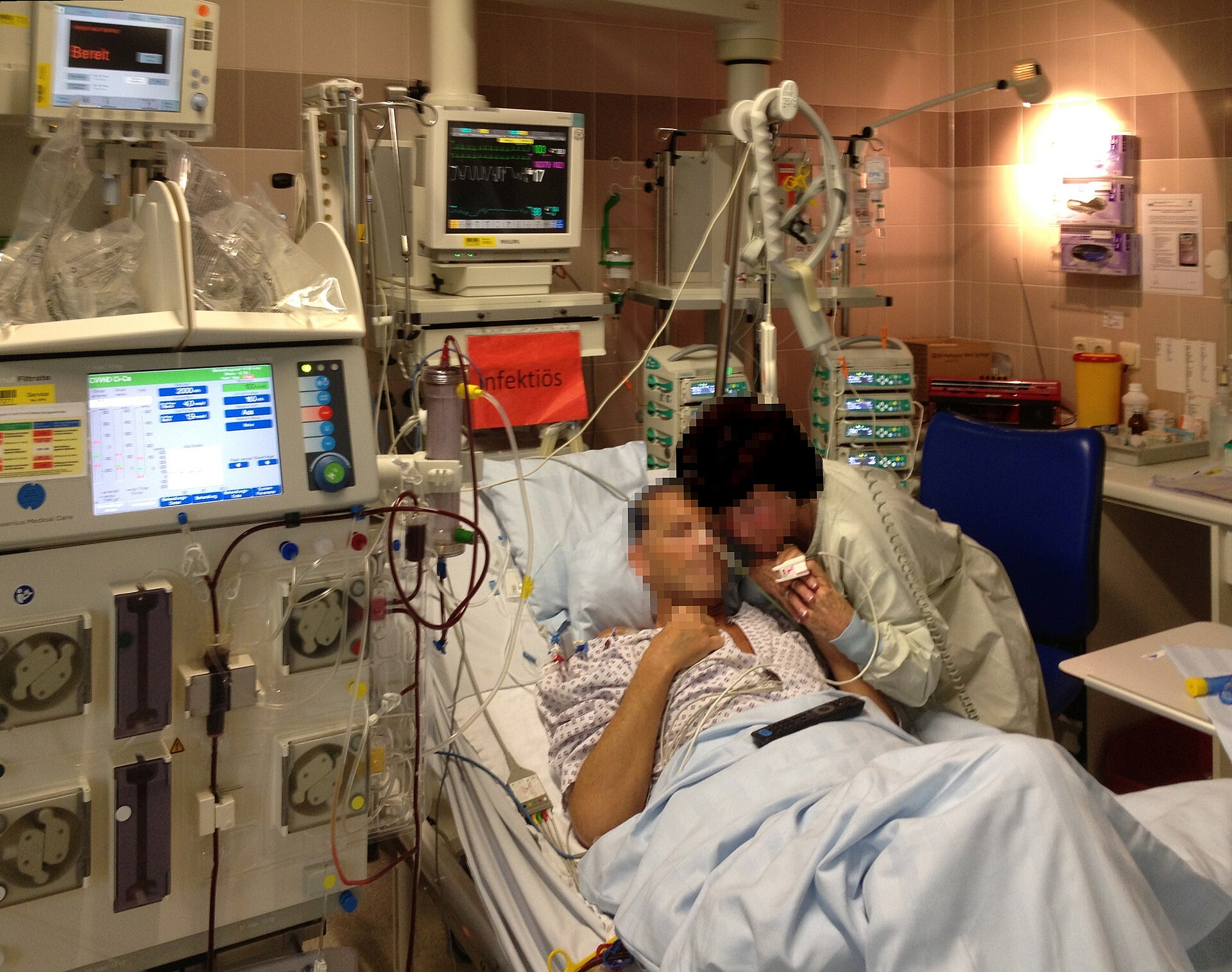 A hospital intensive care unit