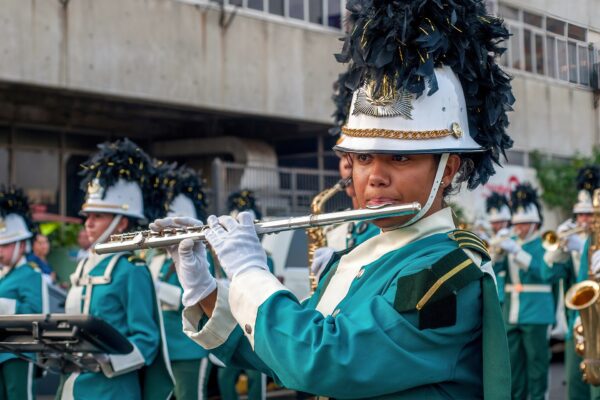 A marching band