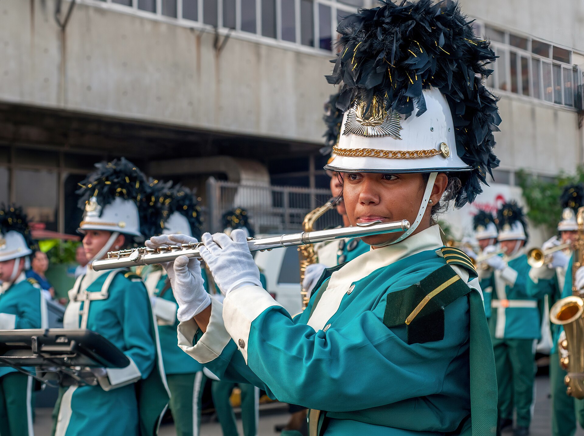 A marching band