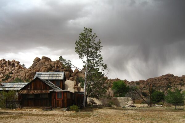 Thunderstorm over the desert