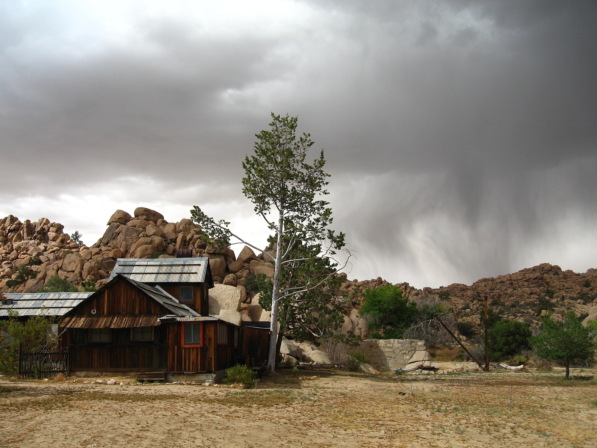 Thunderstorm over the desert