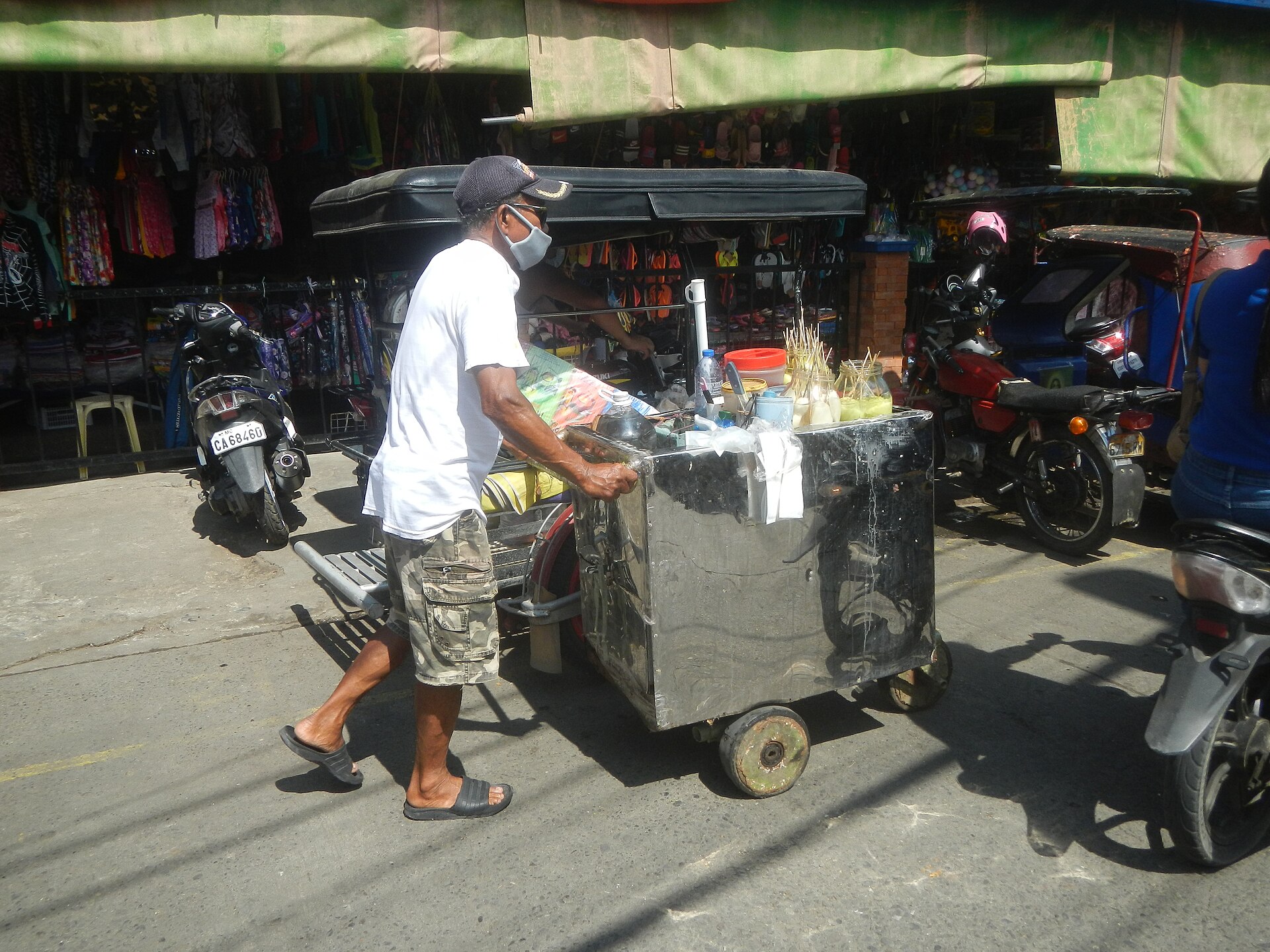 A street food cart