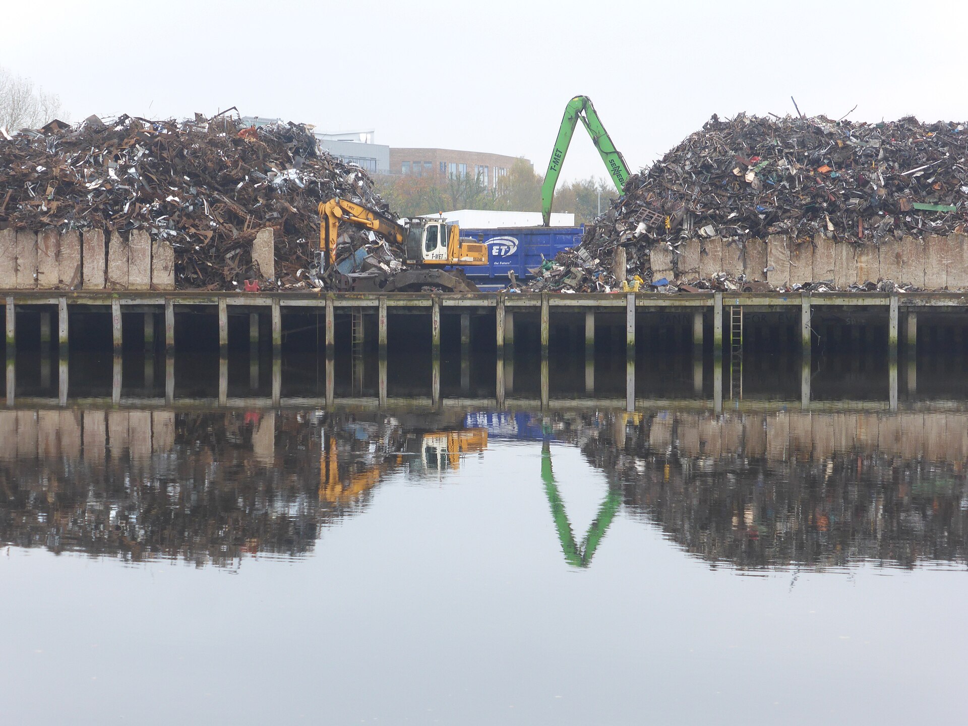 A scrap metal yard