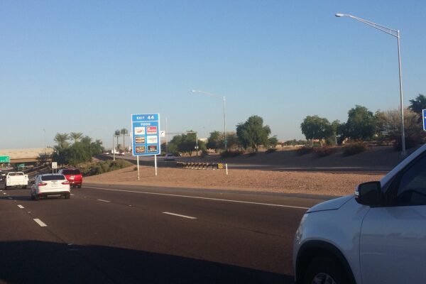 A Loop 202 Santan Freeway sign in Chandler