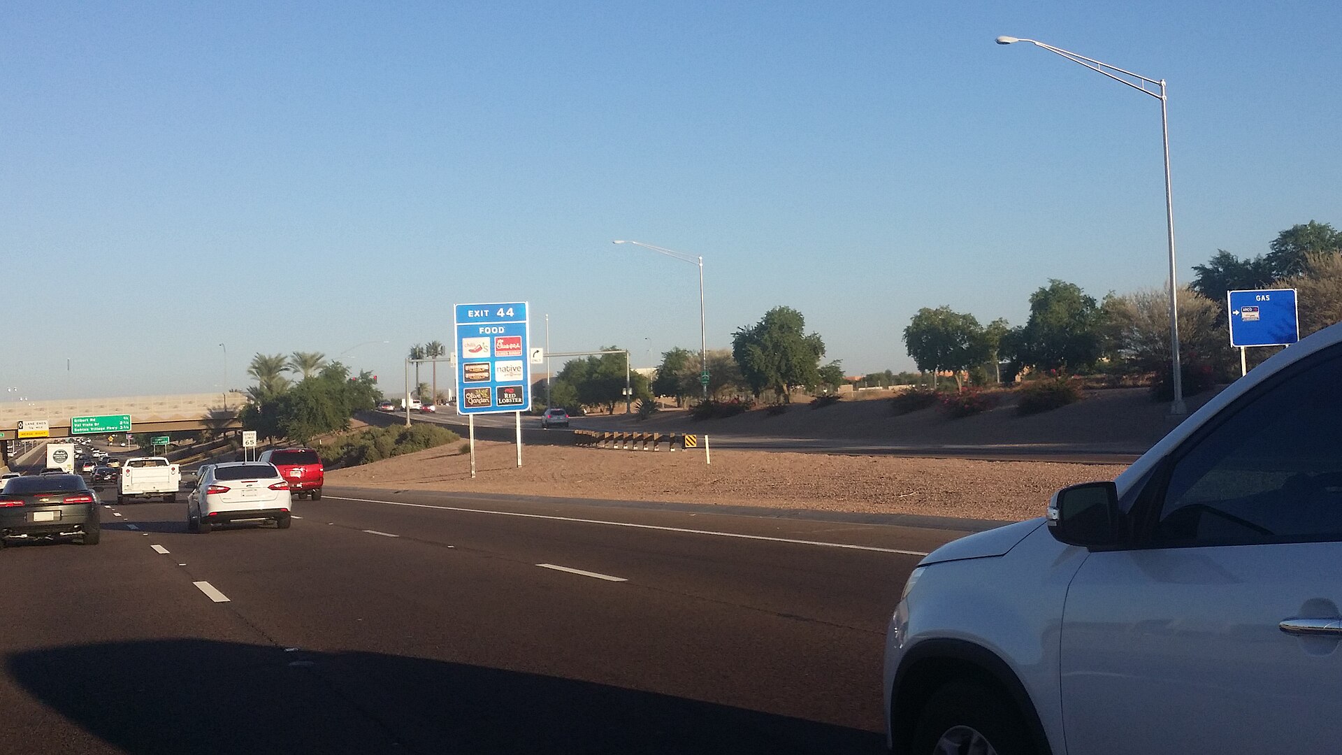 A Loop 202 Santan Freeway sign in Chandler