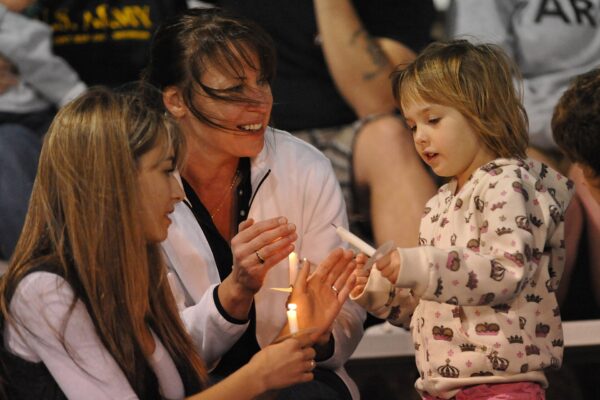 Candles at a vigil