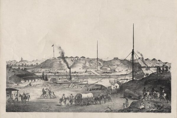Fort Yuma, the historic site across the Colorado River from Yuma, in 1875