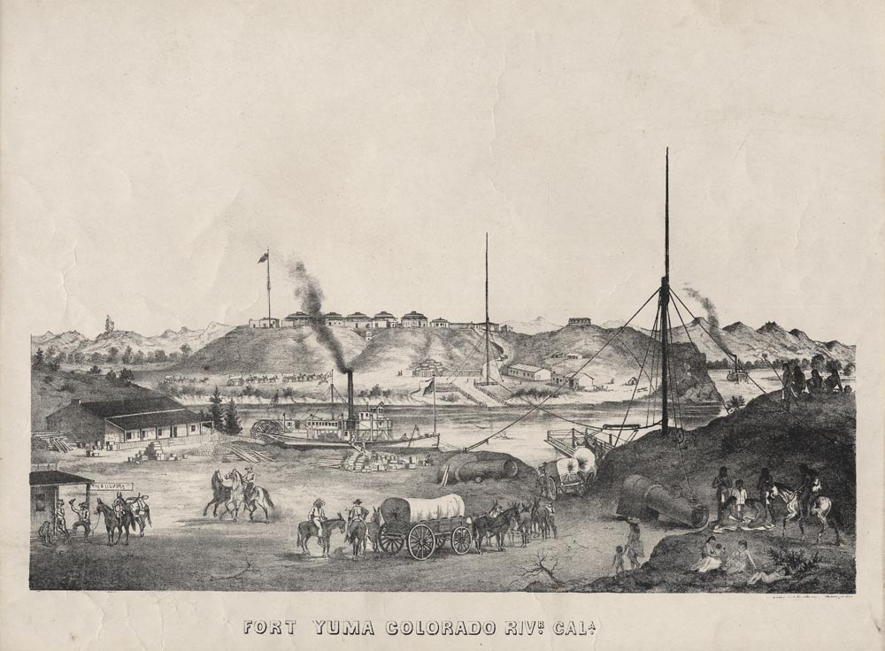 Fort Yuma, the historic site across the Colorado River from Yuma, in 1875