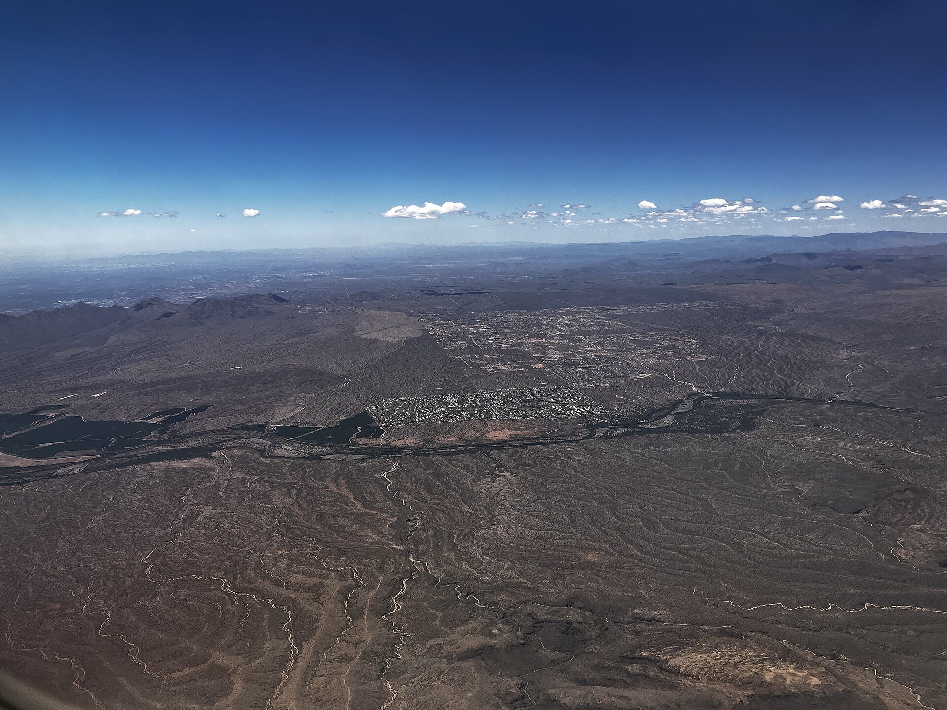 An aerial view of north Scottsdale