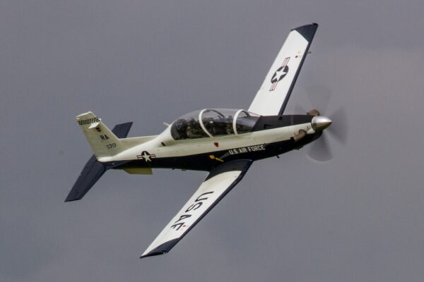 A T-6 Texan II trainer in flight