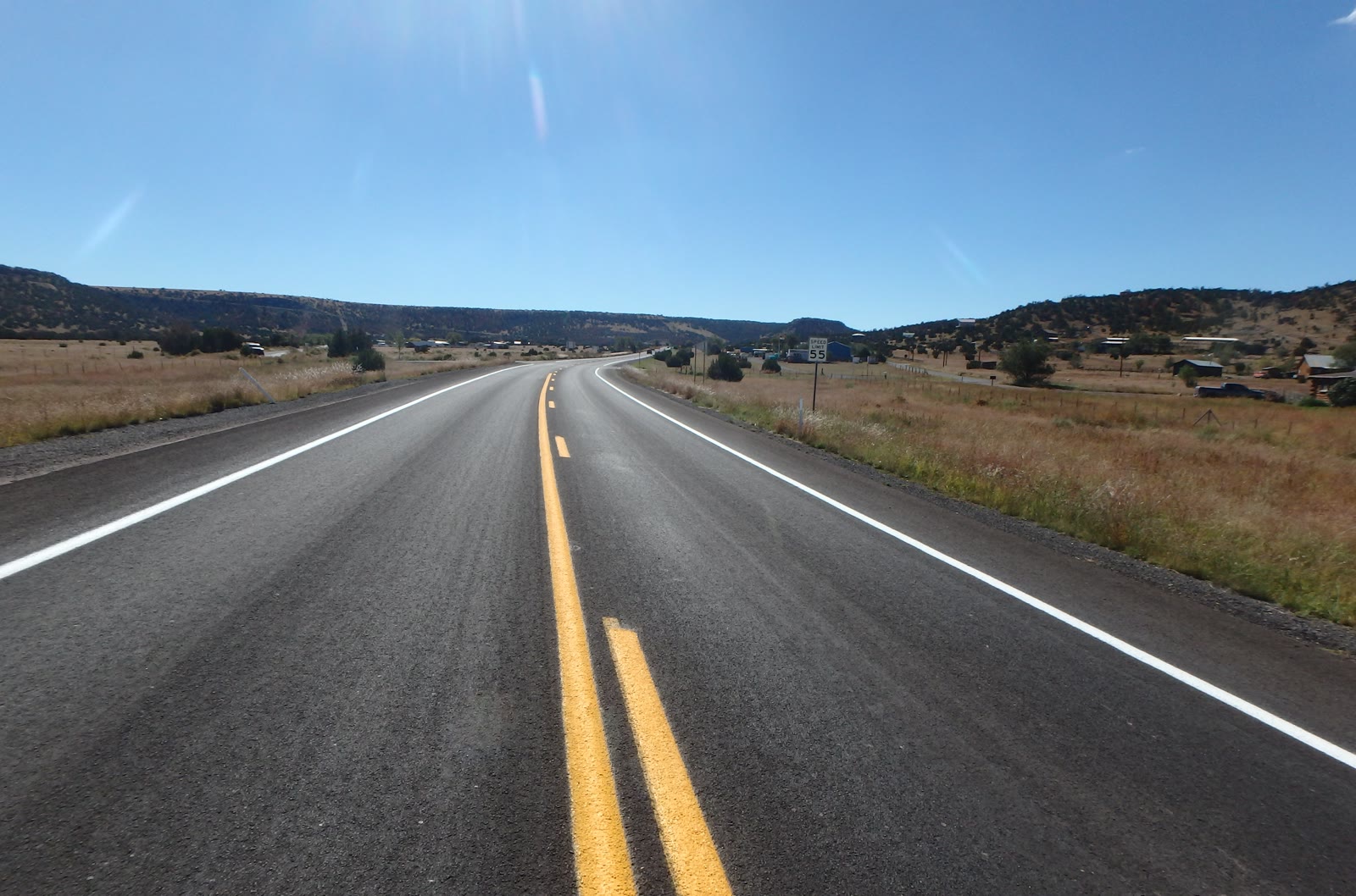 Newly resurfaced US 180 in Eagar