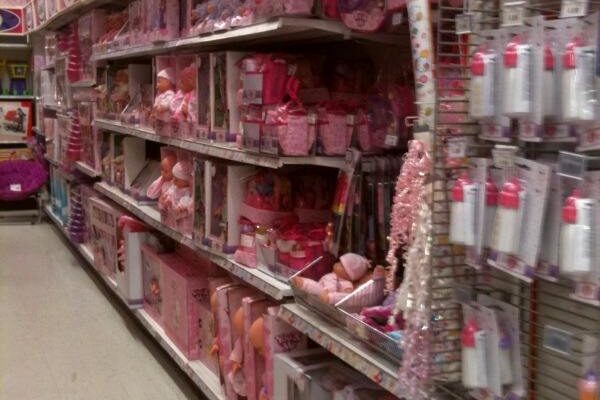 Toys on store shelves