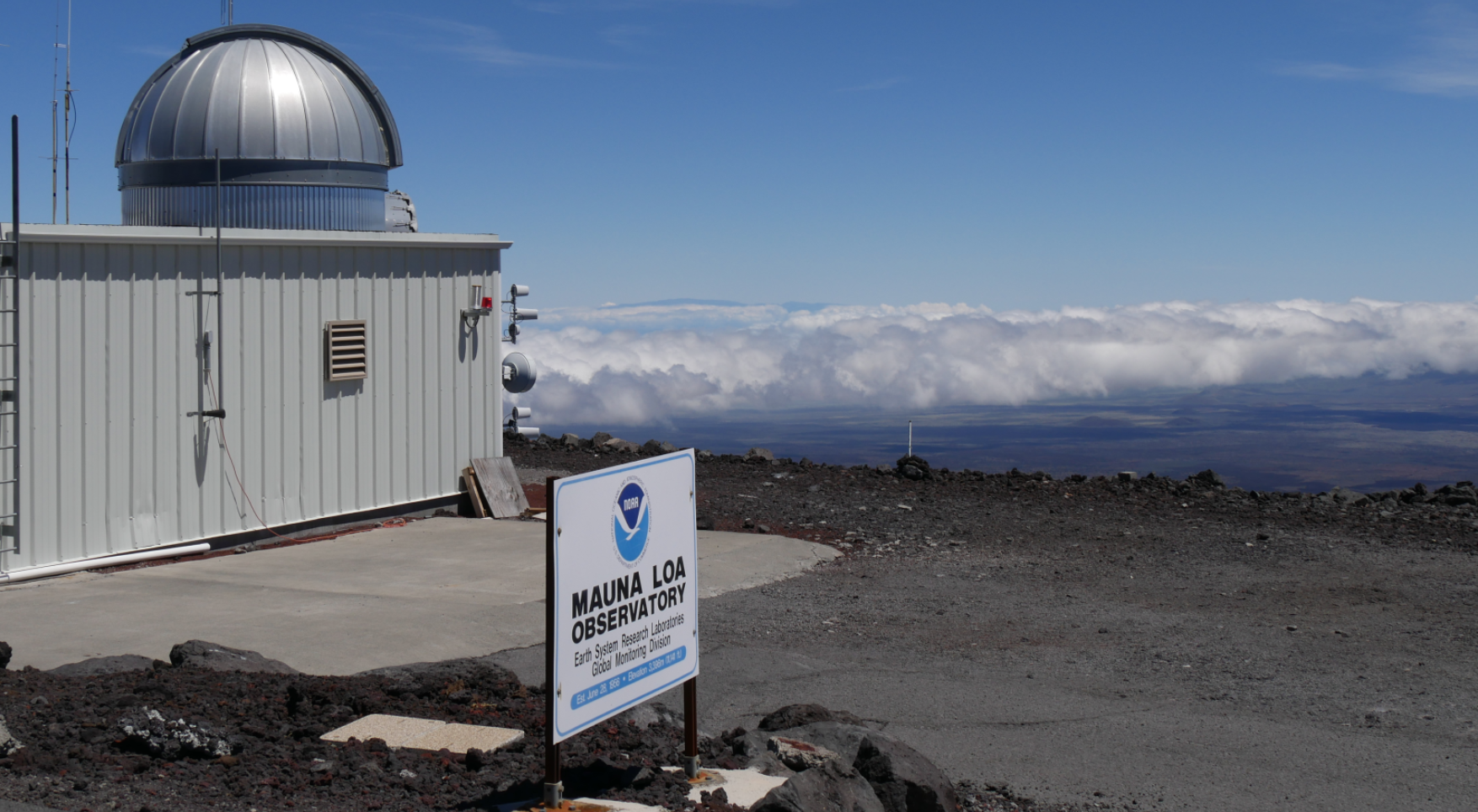 NOAA's Mauna Loa Observatory in Hawaii, which tracks atmospheric carbon dioxide